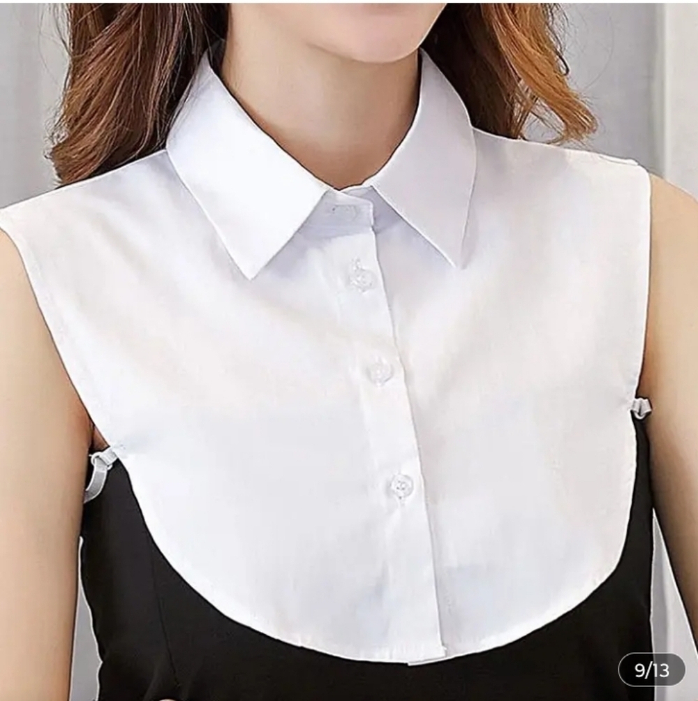 White Detachable Shirt Collar for Women